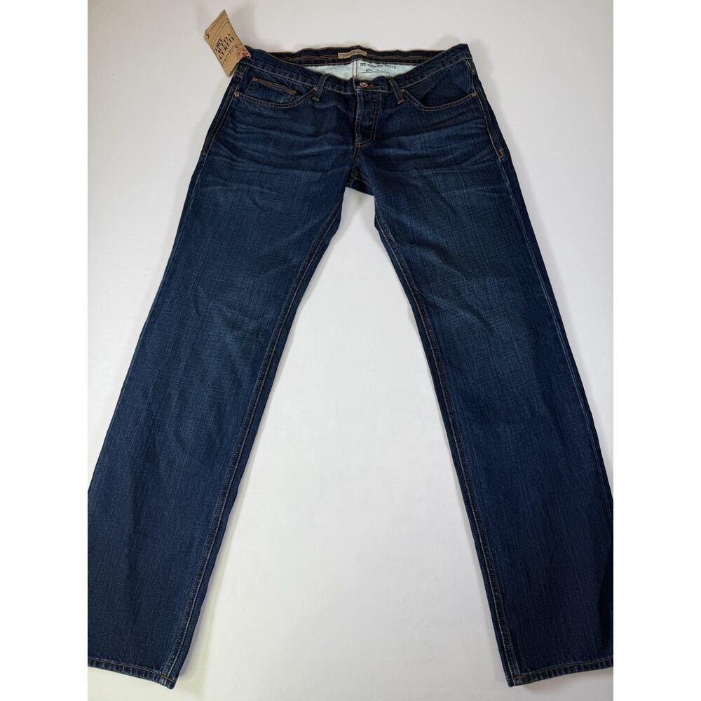 James Jeans Travis Men's Classic Straight Indigo MADE IN USA $195 RARE NEW 34x33
